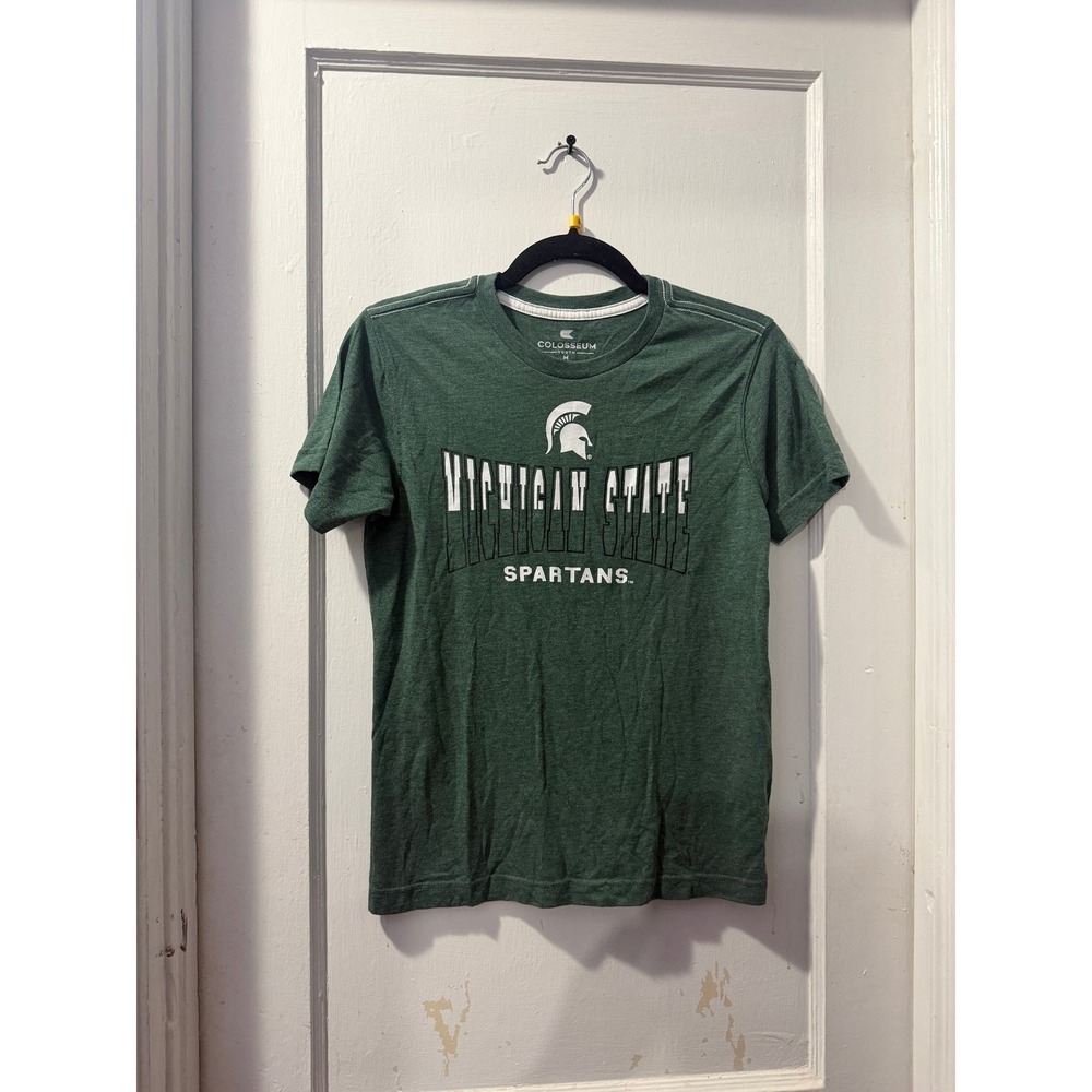 Colosseum Youth Green Michigan State Spartans Graphic Tee Shirt Medium 12-14